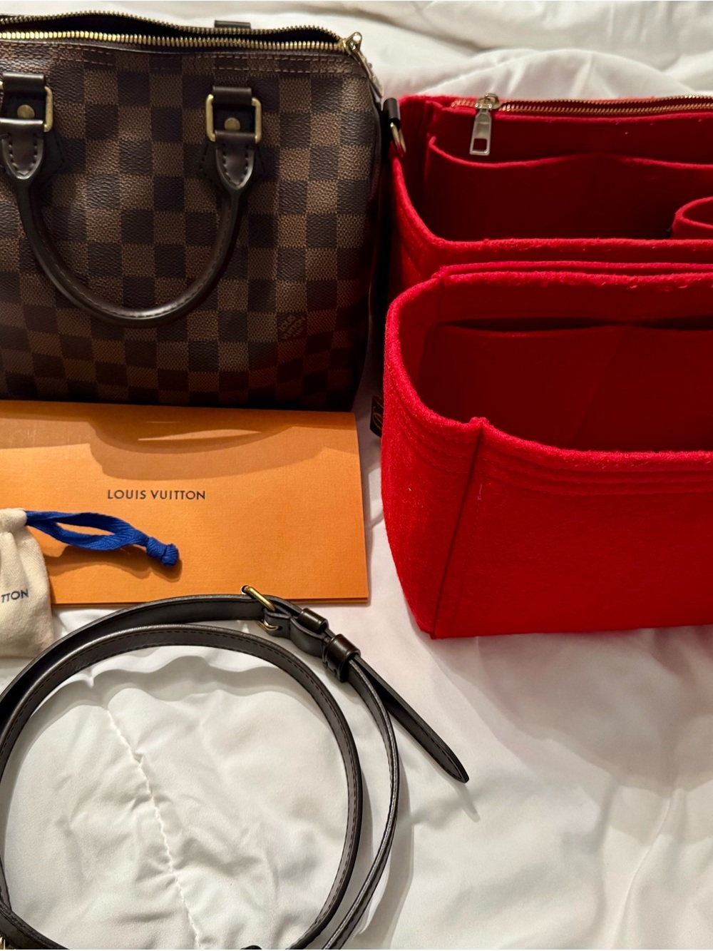 Louis Vuitton Damier Ebene Speedy 25 Bandolier - Picture 2 of 16
